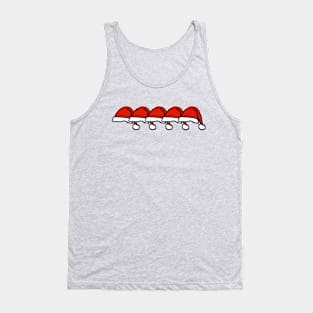 Christmas Santa Hat Five Tank Top